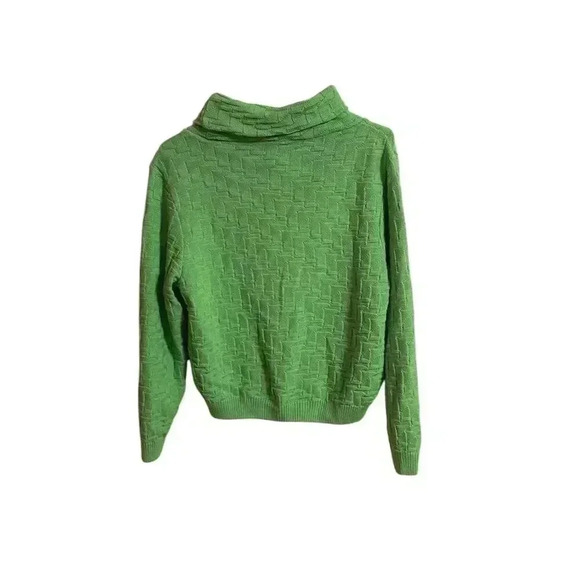 ASOS Women's Size 4 Lime Green Cowl Neck Cable-Knit Sweater - Picture 5 of 5